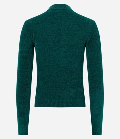 Blusa Manga Larga en Chenille con Cuello Alto 8