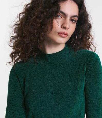 Blusa Manga Larga en Chenille con Cuello Alto 5