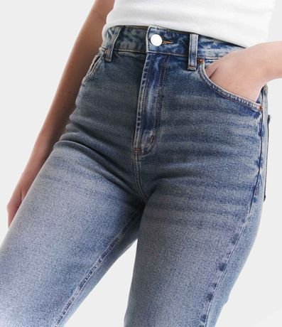 Pantalón Recto en Jeans Efecto Mármol con Bolsillos 4