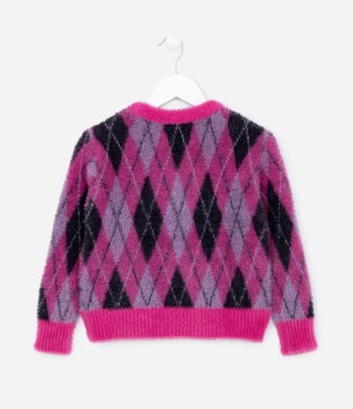 Buzo Infantil Peludito con Estampa Geométrica - Talle 5 A 14 años 2