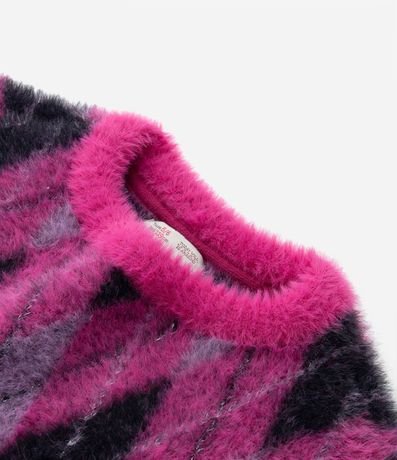 Buzo Infantil Peludito con Estampa Geométrica - Talle 5 A 14 años 5