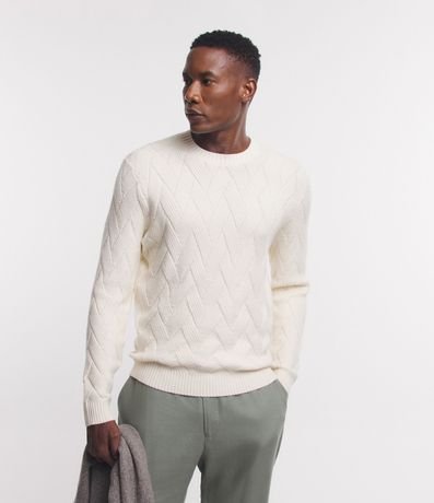 Suéter en Punto con Textura Trenzada 2