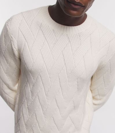 Suéter en Punto con Textura Trenzada 4