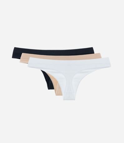 Kit 03 Bombachas Bikini Hilo sin Costura 2