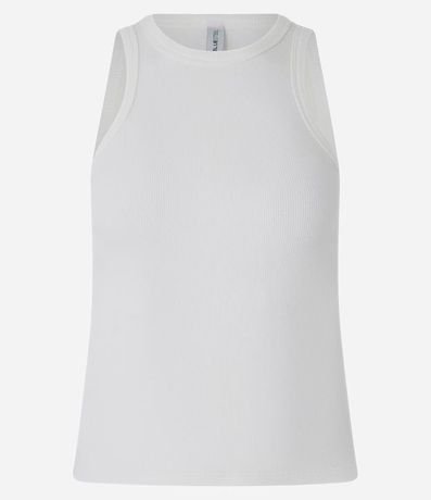 Blusa Musculosa Básica en Rib con Ligera Textura 4