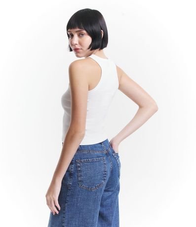 Blusa Musculosa Básica en Rib con Ligera Textura 3