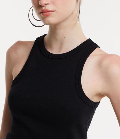 Blusa Musculosa Básica en Rib con Ligera Textura 4