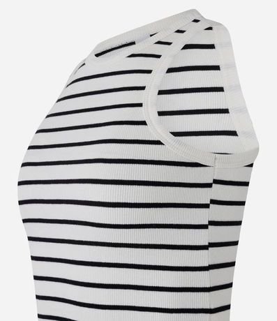 Blusa Musculosa Básica en Rib Rayada 5