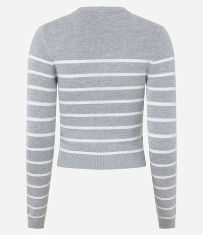 Blusa Manga Larga en Viscosa Rayada 7