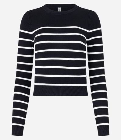 Blusa Manga Larga en Viscosa Rayada 5