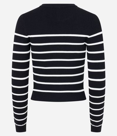 Blusa Manga Larga en Viscosa Rayada 6