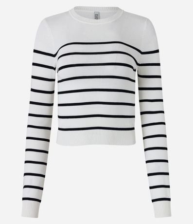 Blusa Manga Larga en Viscosa Rayada 5