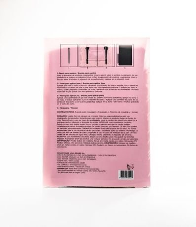 Kit 03 Brochas para Maquillaje con Necesaire en Purpurina Alchemia 5