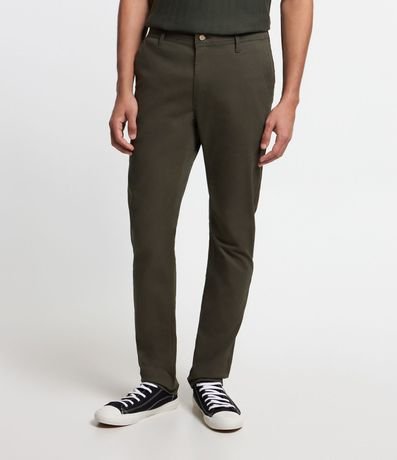 Pantalón en Sarga con Trabillas en la Cintura y Bolsillos 2