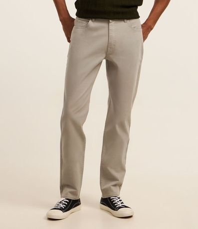 Pantalón en Sarga con Trabillas en la Cintura y Bolsillos 2