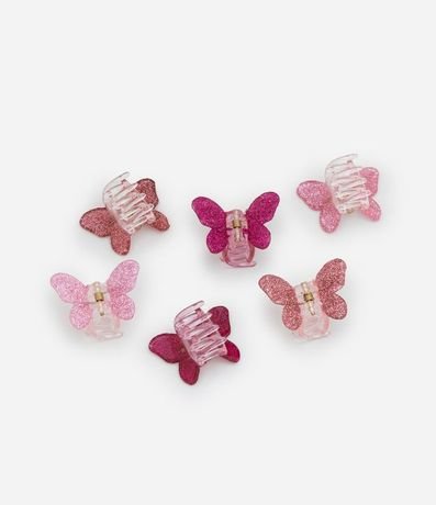 Kit 06 Pinzas para el Pelo Infantis con Formato de Mariposa 2