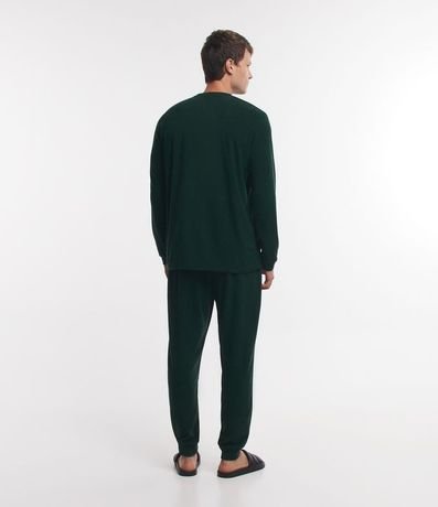 Pijama Largo en Fleece con Textura y Manga Larga 3