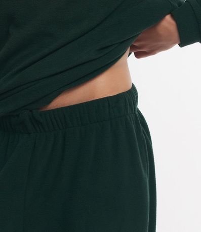 Pijama Largo en Fleece con Textura y Manga Larga 4