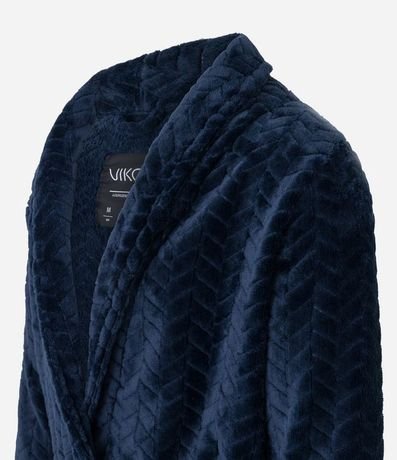 Bata de Baño en Fleece Texturizado y Bolsillos 5