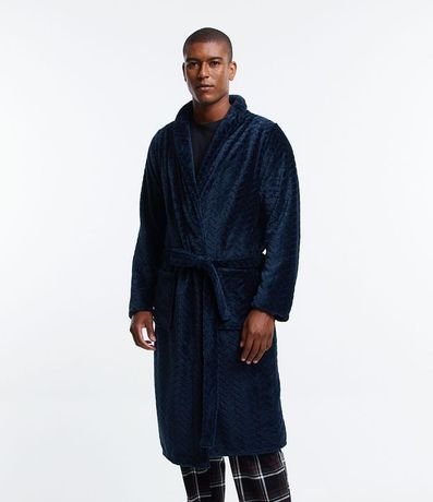 Bata de Baño en Fleece Texturizado y Bolsillos 3