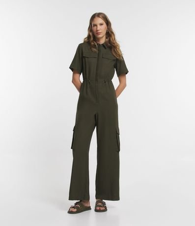 Mono Cargo en Viscolino con Cintura Ajustable