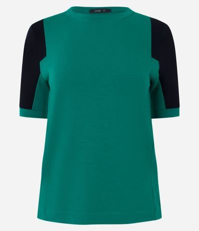 Blusa en Viscosa con Recortes Assimétricos y Bloques de Color 6