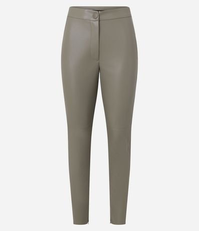 Pantalón Legging con Material Sintético y Abotonado Delantero 7