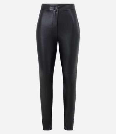 Pantalón Legging con Material Sintético y Abotonado Delantero 7