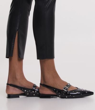 Pantalón Legging con Material Sintético y Abotonado Delantero 6