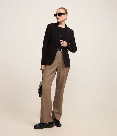Blazer en Crepé con Botón Solo y Bolsillo con Solapa 2