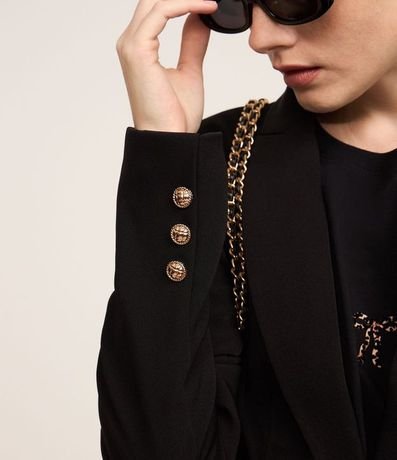 Blazer en Crepé con Botón Solo y Bolsillo con Solapa 4