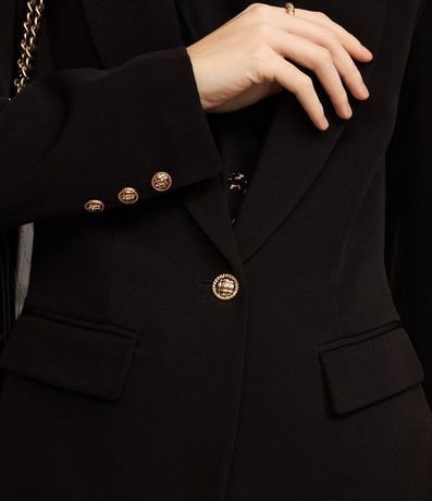 Blazer en Crepé con Botón Solo y Bolsillo con Solapa 5