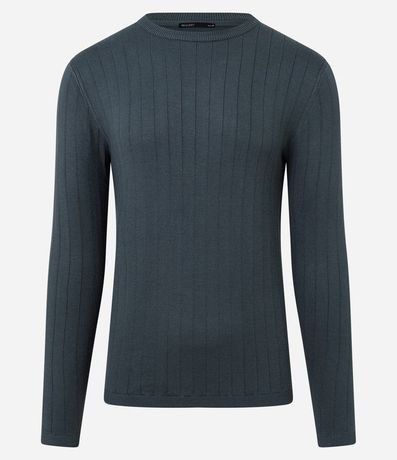 Suéter en Viscosa con Textura en Rayas Verticales 7