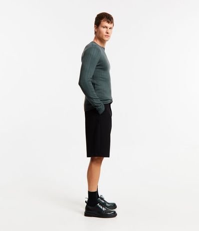 Suéter en Viscosa con Textura en Rayas Verticales 4