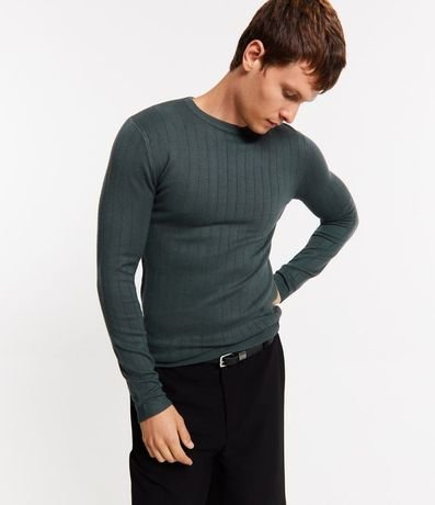 Suéter en Viscosa con Textura en Rayas Verticales 5