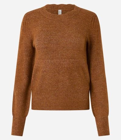 Suéter de Punto con Cuello Nube y Botones en los Puños 6