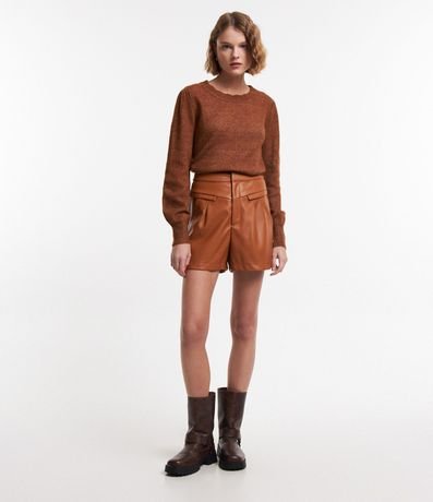 Suéter de Punto con Cuello Nube y Botones en los Puños 2