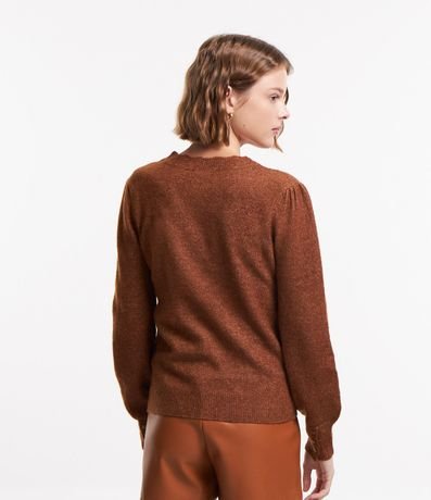 Suéter de Punto con Cuello Nube y Botones en los Puños 3