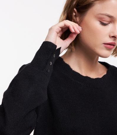 Suéter de Punto con Cuello Nube y Botones en los Puños 5