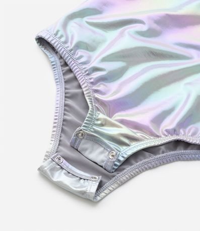 Body Metalizado Infantil con Kimono Estrellado - Talle 5 a 14 años 2