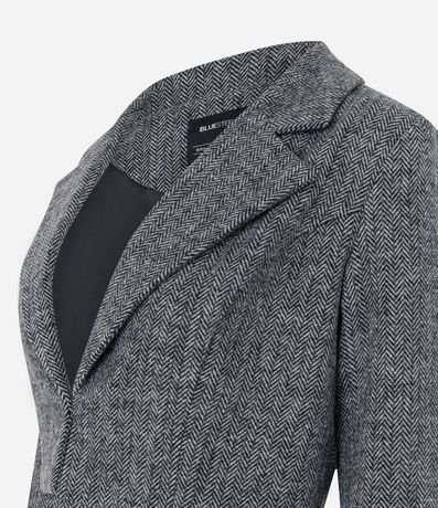 Blazer Cropped en Polivelour con Textura Espinha de Pez 6