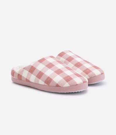 Pantufla Cerrada con Estampado de Cuadros 4