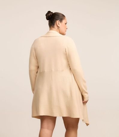 Cardigan Alargado de Punto con Bajo Punta Curve & Plus Size 3