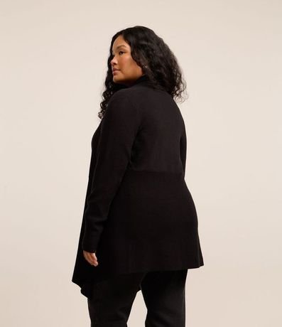 Cardigan Alargado de Punto con Bajo Punta Curve & Plus Size 3
