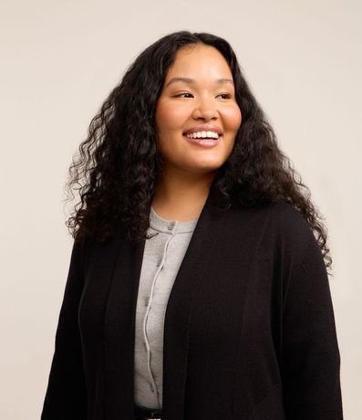 Cardigan Alargado de Punto con Bajo Punta Curve & Plus Size 4