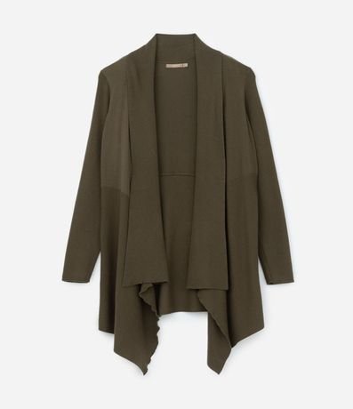 Cardigan Alargado de Punto con Bajo Punta Curve & Plus Size 5