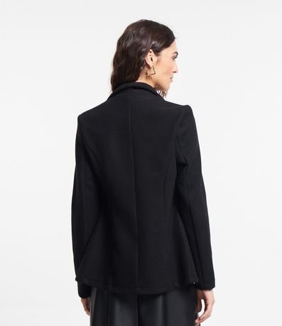 Campera Alargada en Polivelour con Botones y Bolsillos 3