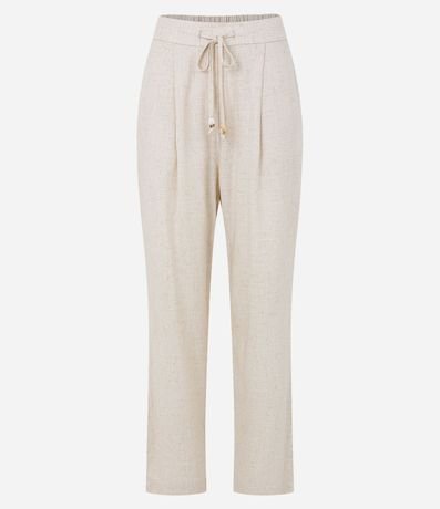Pantalón Fluído en Viscolino con Cintura Elástica y Lazo 6