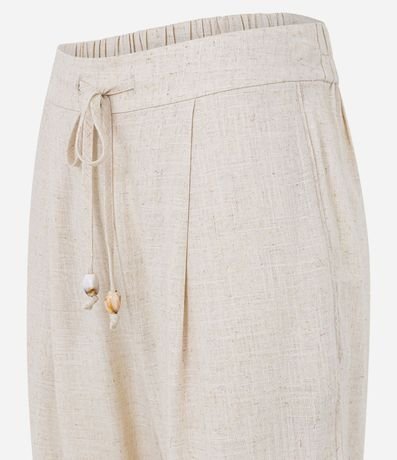 Pantalón Fluído en Viscolino con Cintura Elástica y Lazo 7