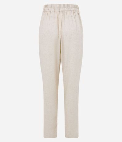 Pantalón Fluído en Viscolino con Cintura Elástica y Lazo 8